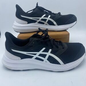 Asics Jolt 4 Trainers Sz 9 Black White Running Shoes Walking‎ Athletic Sneakers
